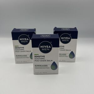 NIVEA MEN Sensitive Soothing Post Shave Balm, 3 Pack of 3.3 Fl Oz  NEW
